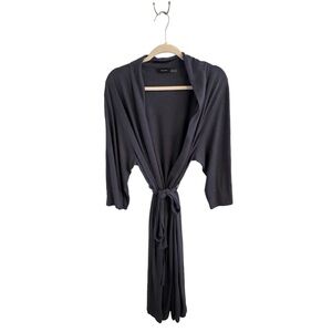 Natori Heathered Blue Wrap Bath Robe